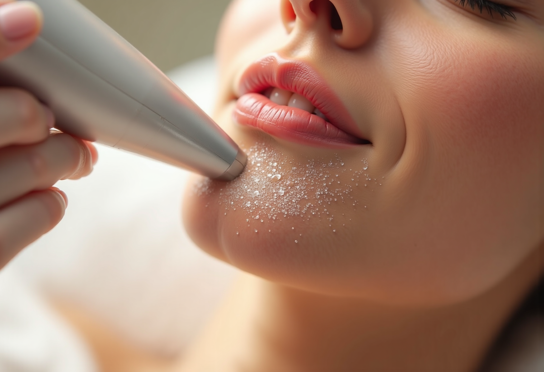 Hydrafacial in progress